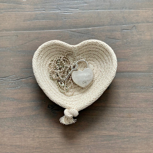 Mini Jewelry Heart Rope Dish